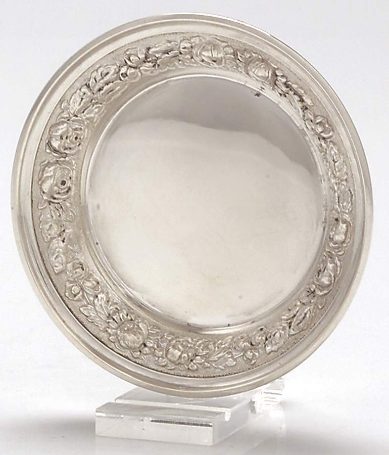 Stieff Rose (Sterling, 1892, Hollowware) Sterling Butter Pat by Kirk Stieff-1