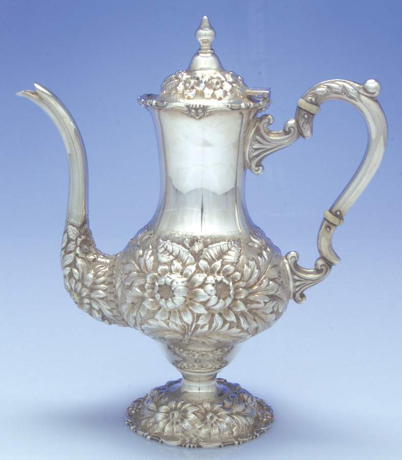 Stieff Rose (Sterling, 1892, Hollowware) Mini Coffee Pot by Kirk Stieff-1
