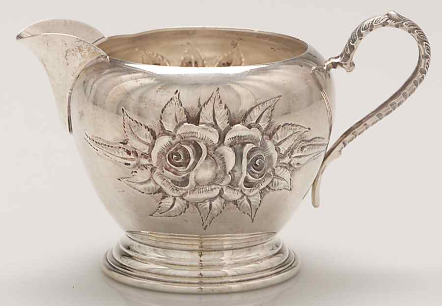 Stieff Rose (Sterling, 1892, Hollowware) Mini Creamer by Kirk Stieff-1