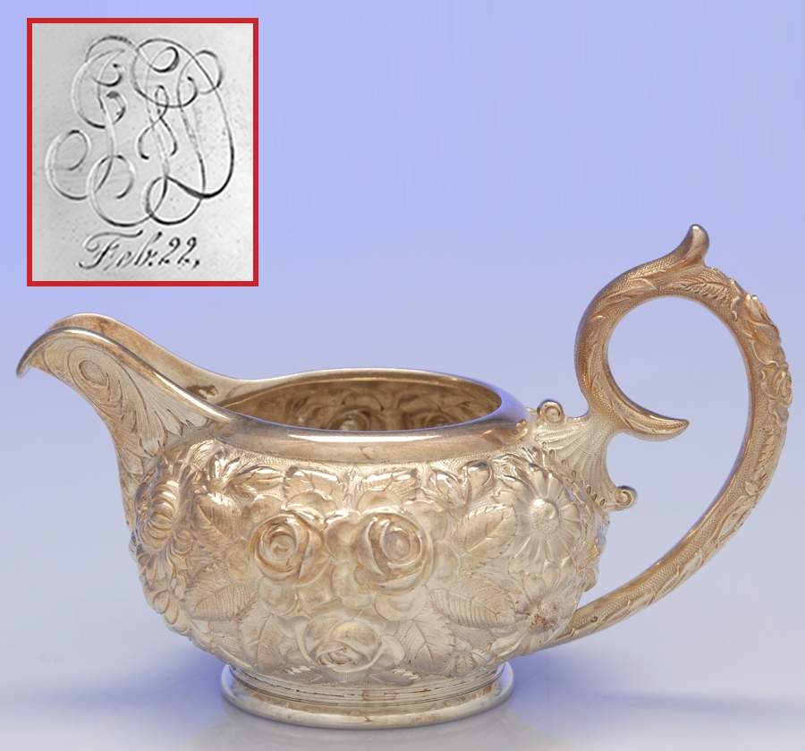 Stieff Rose (Sterling, 1892, Hollowware) Creamer by Kirk Stieff-1