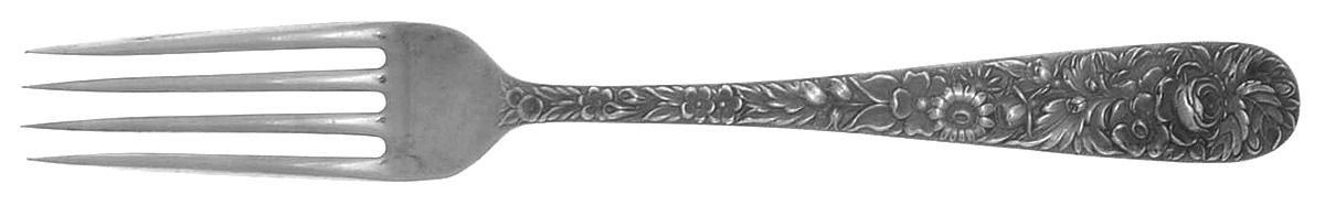 Repousse (Sterling, 1924, S.Kirk & Son, Inc.) Monogram Fork by Kirk Stieff-1