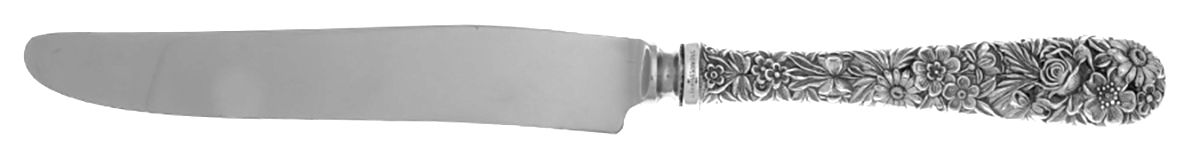 Repousse (Sterling, 1924, S.Kirk & Son, Inc.) Monogramed New French Hollow Knife with Bolster by Kirk Stieff-1