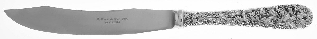 Repousse (Sterling, 1924, S.Kirk & Son, Inc.) Knife-Carving/Sm-Stn Bld/Steak by Kirk Stieff-1