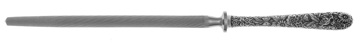 Repousse (Sterling, 1924, S.Kirk & Son, Inc.) Sharpener Knife with Steel Rod HC by Kirk Stieff-1