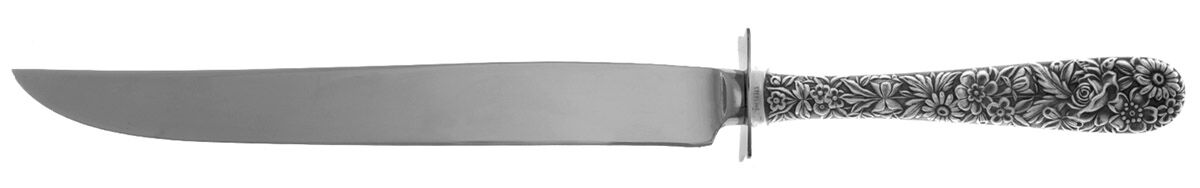 Repousse (Sterling, 1924, S.Kirk & Son, Inc.) Carving Knife Small with Stainless Blade HC by Kirk Stieff-1