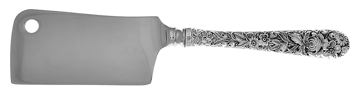 Repousse (Sterling, 1924, S.Kirk & Son, Inc.) Cheese Cleaver with Stainless Blade HC by Kirk Stieff-1