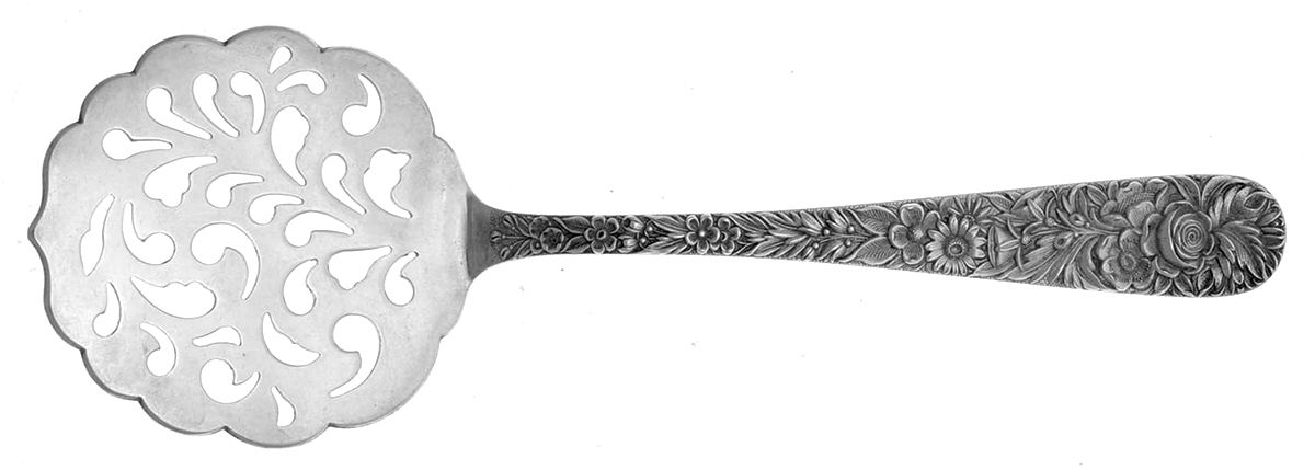 Repousse (Sterling, 1924, S.Kirk & Son, Inc.) Small Tomato Server,  Solid Piece by Kirk Stieff-1
