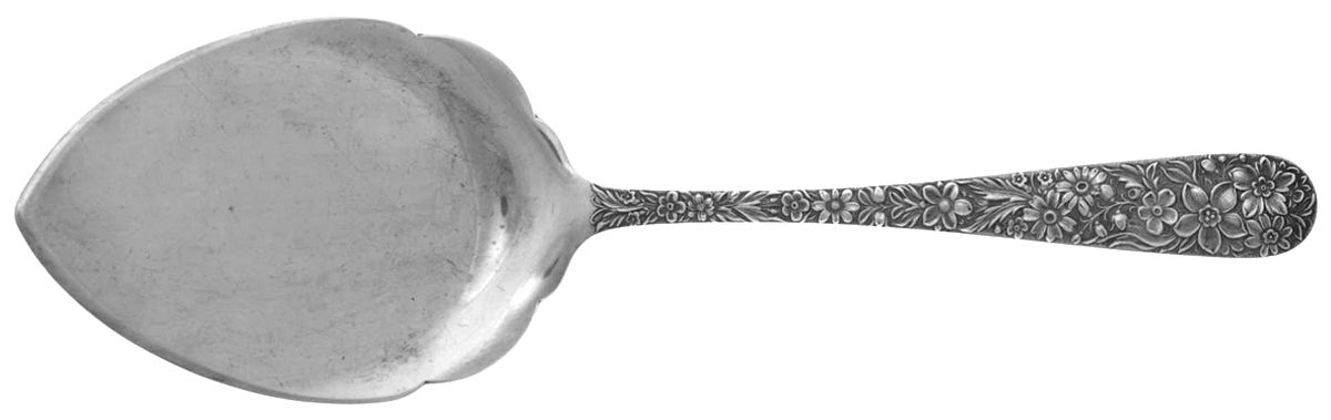 Repousse (Sterling, 1924, S.Kirk & Son, Inc.) Large Solid Pie Knife by Kirk Stieff-1