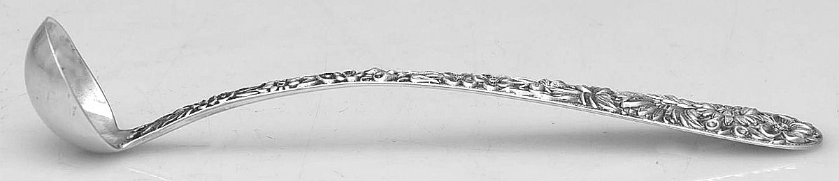 Repousse (Sterling, 1924, S.Kirk & Son, Inc.) Mustard Spoon CM by Kirk Stieff-1