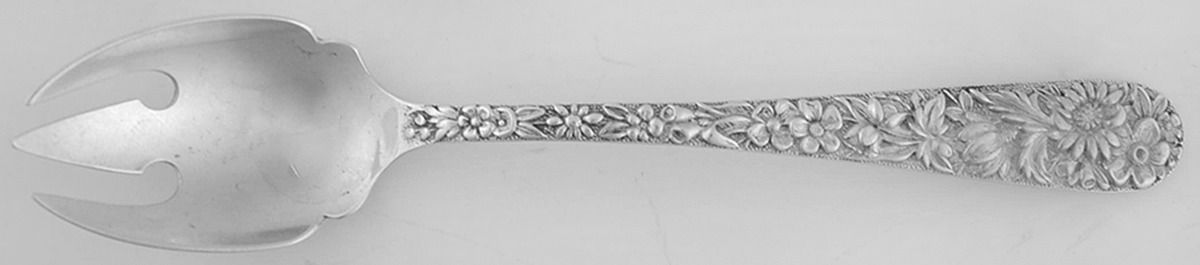 Repousse (Sterling, 1924, S.Kirk & Son, Inc.) Ice Cream Fork by Kirk Stieff-1