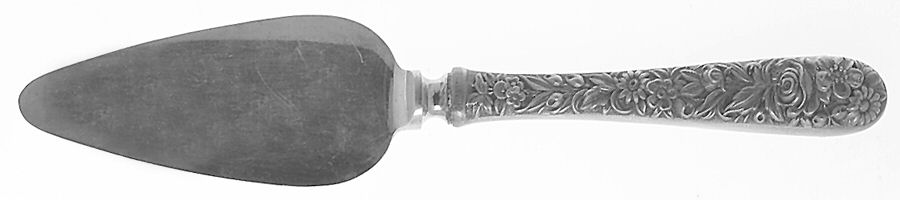 Repousse (Sterling, 1924, S.Kirk & Son, Inc.) Cheese Server with Silverplate Blade by Kirk Stieff-1
