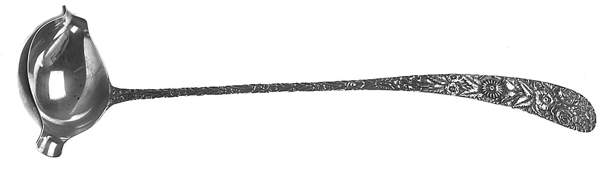 Repousse (Sterling, 1924, S.Kirk & Son, Inc.) Punch Ladle Solid Piece by Kirk Stieff-1