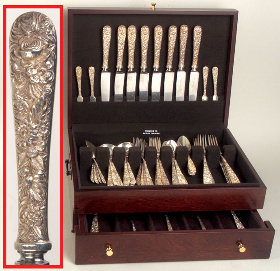 Repousse (Sterling, 1924, S.Kirk & Son, Inc.) 53 Piece Set by Kirk Stieff-1