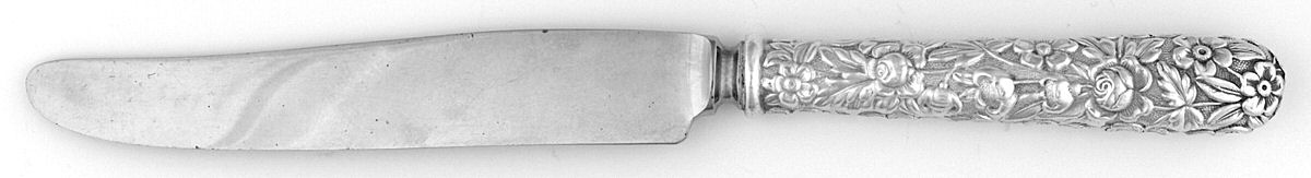 Repousse (Sterling, 1924, S.Kirk & Son, Inc.) Knife-New French/Hollow Full Repousse by Kirk Stieff-1