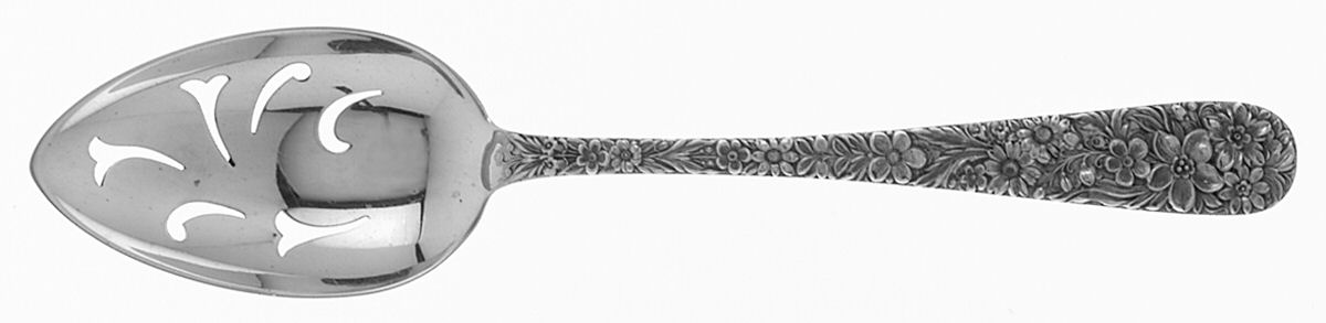 Repousse (Sterling, 1924, S.Kirk & Son, Inc.) Pierced Tablespoon (Serving Spoon) by Kirk Stieff-1