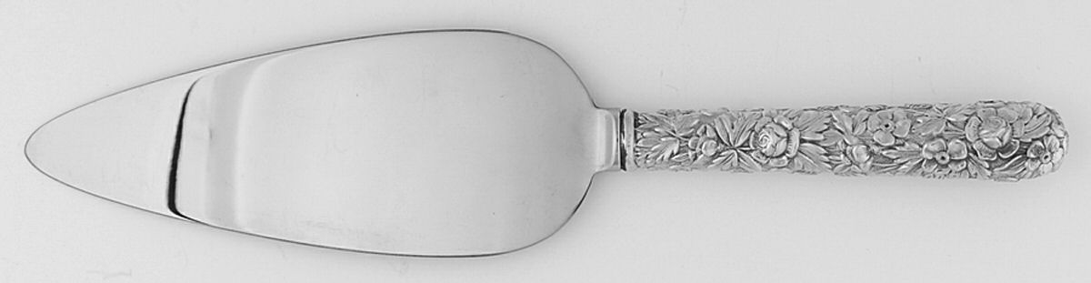 Repousse (Sterling, 1924, S.Kirk & Son, Inc.) Pie Server w/Stainless Blade,Full Repousse by Kirk Stieff-1