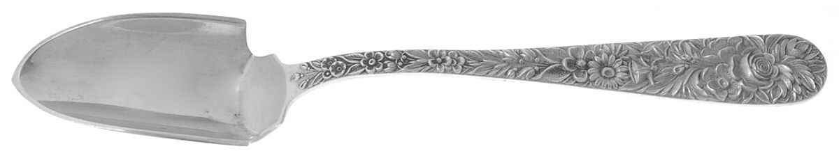 Repousse (Sterling, 1924, S.Kirk & Son, Inc.) Cheese Scoop with Stainless Scoop by Kirk Stieff-1