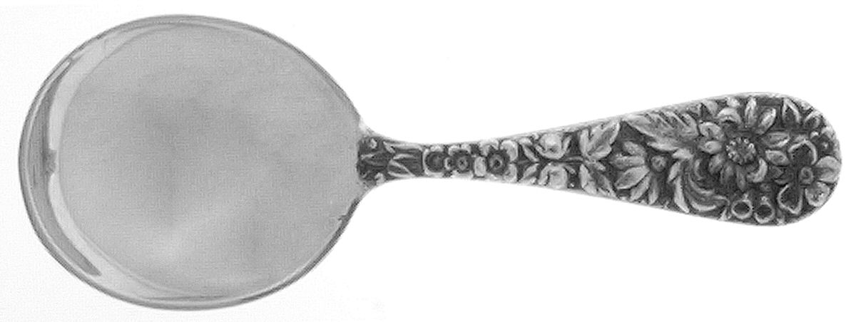 Repousse (Sterling, 1924, S.Kirk & Son, Inc.) Straight Handle Baby Spoon by Kirk Stieff-1