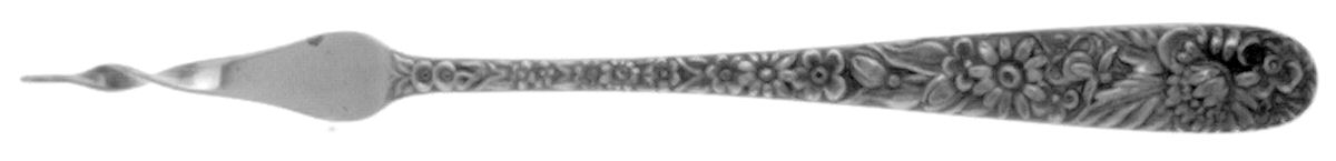Repousse (Sterling, 1924, S.Kirk & Son, Inc.) 1 Twisted Tine Butter Pick by Kirk Stieff-1