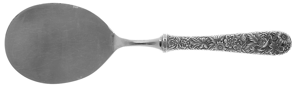 Repousse (Sterling, 1924, S.Kirk & Son, Inc.) Egg Server with Stainless Blade by Kirk Stieff-1