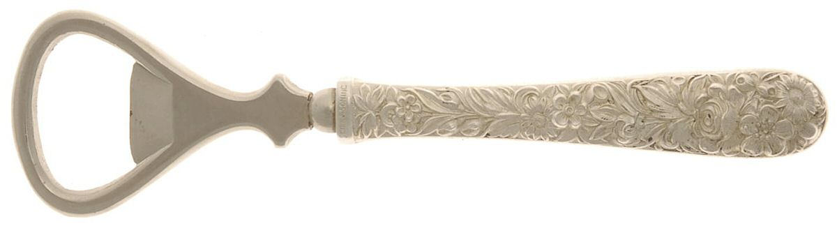 Repousse (Sterling, 1924, S.Kirk & Son, Inc.) Bottle Opener with Stainless Bowl by Kirk Stieff-1
