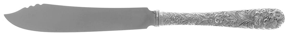 Repousse (Sterling, 1924, S.Kirk & Son, Inc.) Individual Fish Knife with Stainless Blade by Kirk Stieff-1