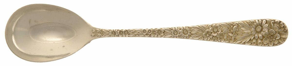 Repousse (Sterling, 1924, S.Kirk & Son, Inc.) Large Sherbet Spoon by Kirk Stieff-1