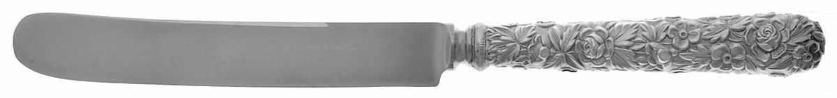 Repousse (Sterling, 1924, S.Kirk & Son, Inc.) Old French Hollow Knife with Bolster,Full Repousse by Kirk Stieff-1
