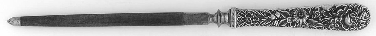 Repousse (Sterling, 1924, S.Kirk & Son, Inc.) Small Steel Rod Sharpener Knife by Kirk Stieff-1