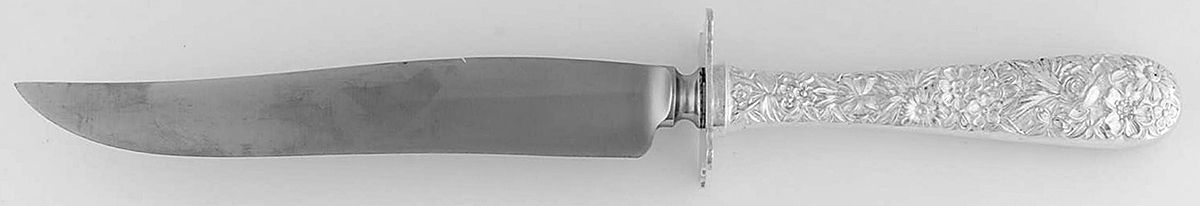 Repousse (Sterling, 1924, S.Kirk & Son, Inc.) Small Carving Knife W/Sterling Guard by Kirk Stieff-1
