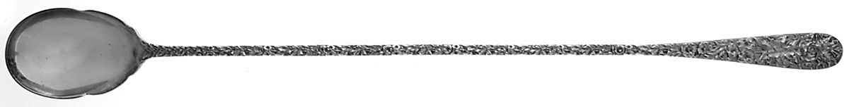 Repousse (Sterling, 1924, S.Kirk & Son, Inc.) Long Handled Lemonade Serving Spoon by Kirk Stieff-1