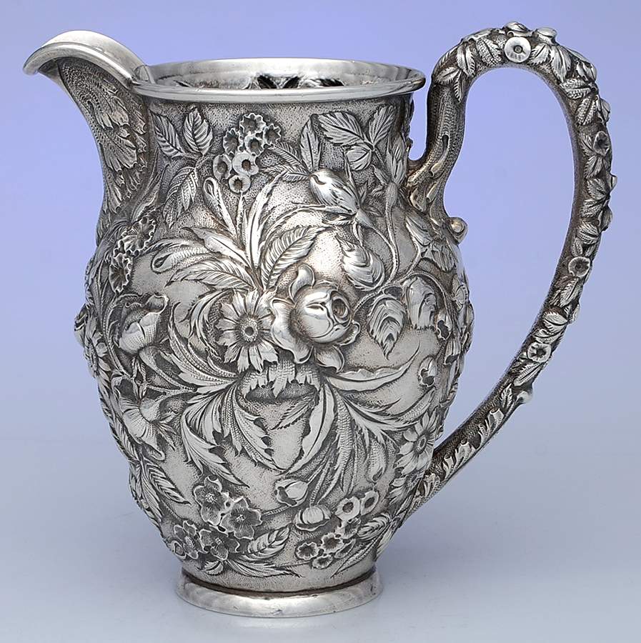 Repousse-Full Chased-Hand Chased 64 Oz Water Pitcher by Kirk Stieff-1