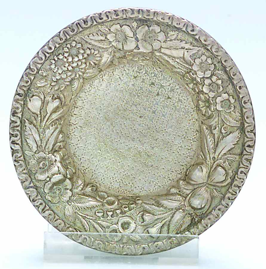 Repousse-Full Chased-Hand Chased Butter Pat by Kirk Stieff-1