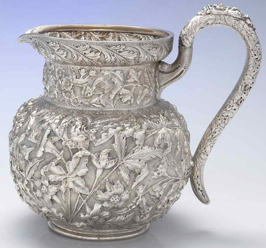 Repousse-Full Chased-Hand Chased 96 Oz Water Pitcher by Kirk Stieff-1