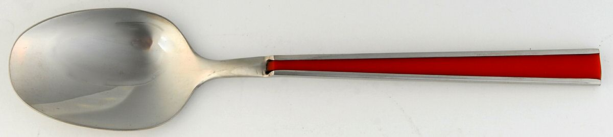 Exklusiv-Red (Stainless) Place/Oval Soup Spoon by Klee Blatt-1