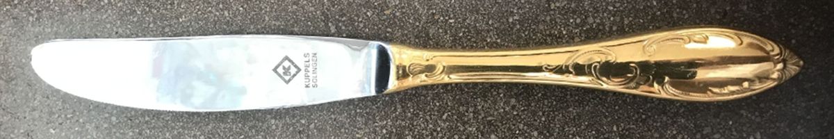 KUE2 (Gold Electroplated) Modern Hollow Knife by Kupples Besteck-1