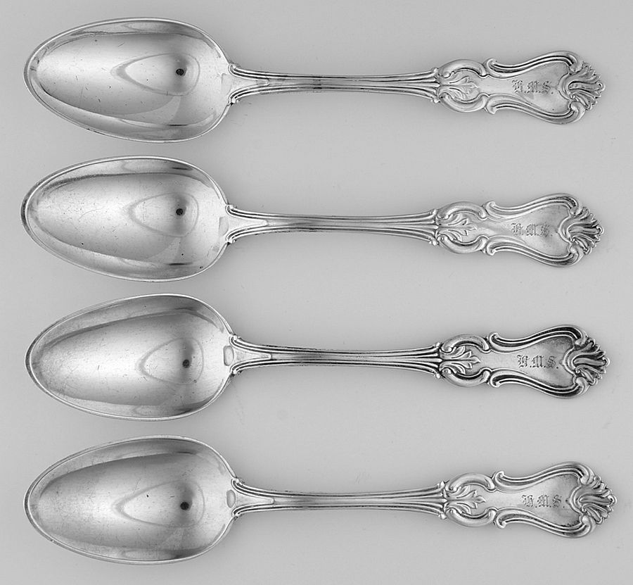 KIJ2 (Coin) Dessert/Oval Soup Spoon - Set of 4 by Kidney & Johnson-1