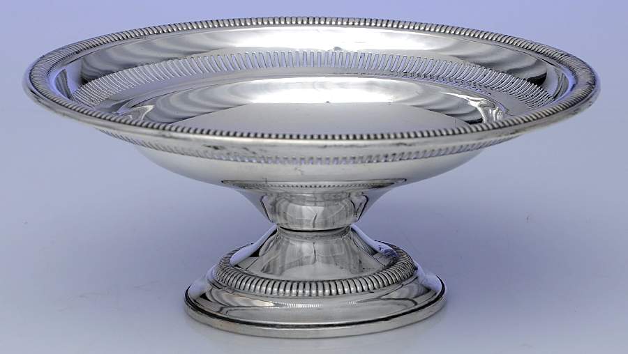 41 (Sterling, Hollowware) Round Weighted Compote (Height X Width) by Kenilworth Sterling-1
