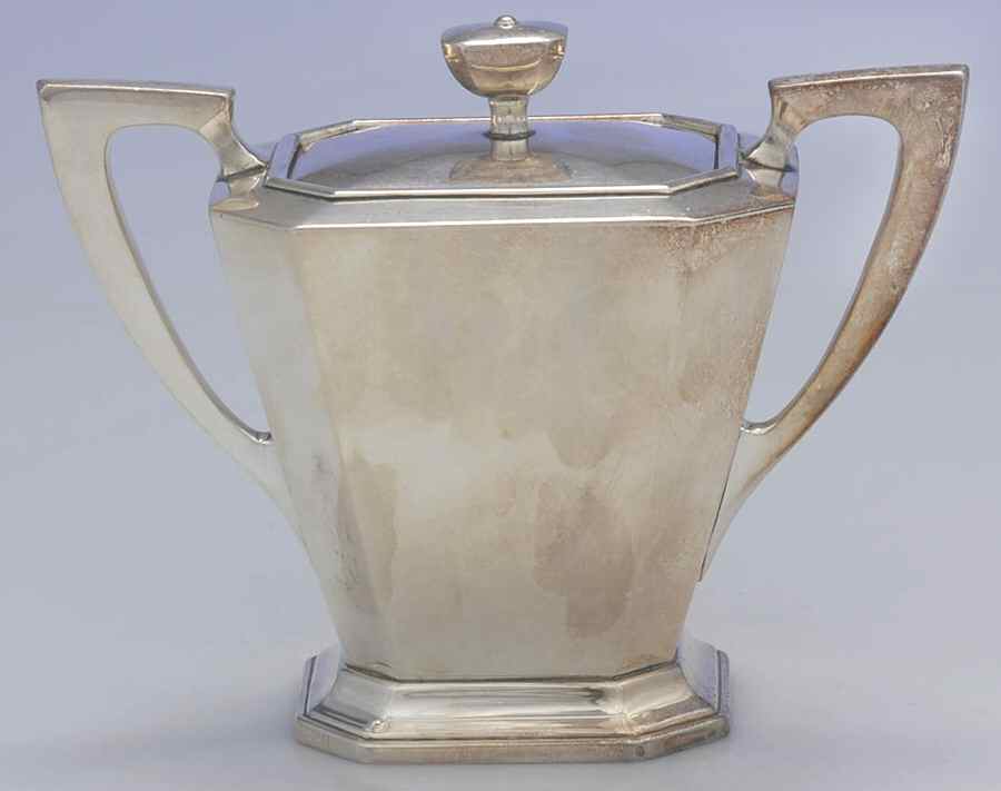 KUY3 (Sterling, Hollowware) Sugar Bowl & Lid by K. Uyeda-1