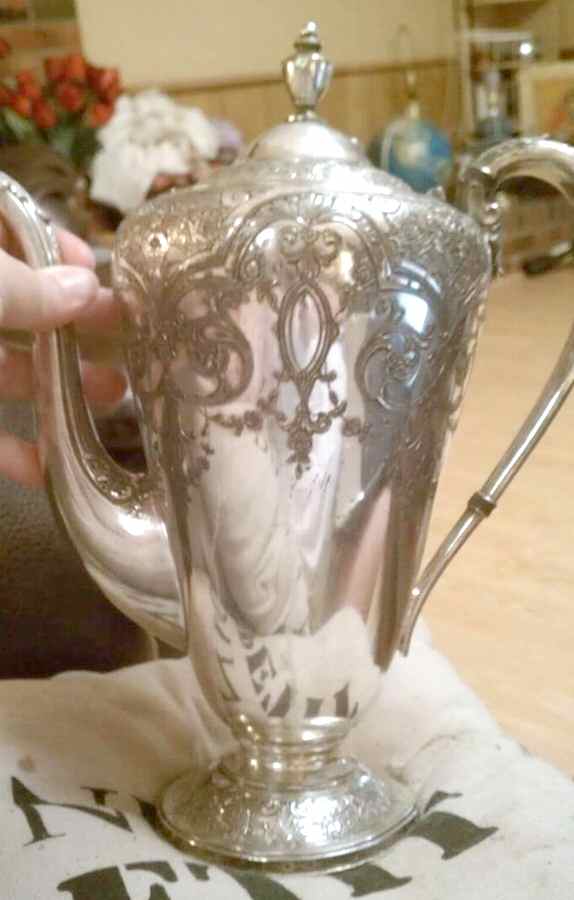 85571 (Silverplate, Hollowware) Silverplate Coffee Pot by Kenilworth-1