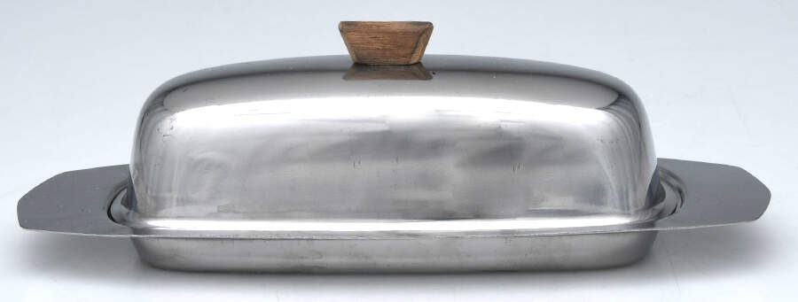 Stainless Hollowware 1/4 Pound Covered Butter by Kingsford Silver-1