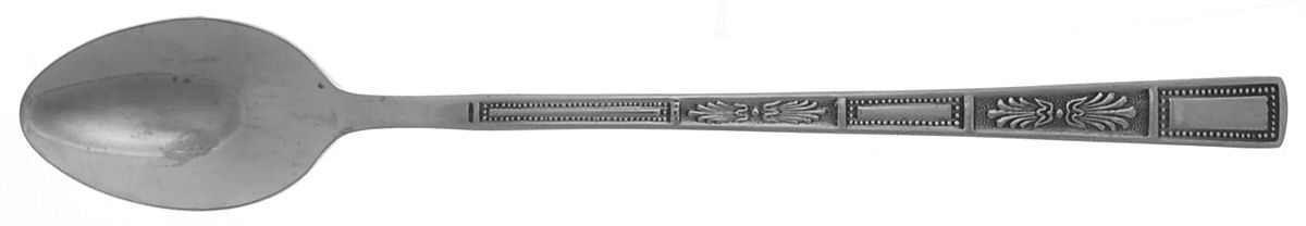 Silver Leaves (Stainless Extra Long Handle Iced Tea Spoon by Lifetime-1