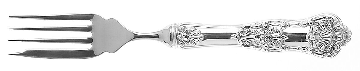 New Kings (Sterling, 1995) Individual Hollow Fish Fork, Stainless Tines by Ralph Lauren Flatware-1