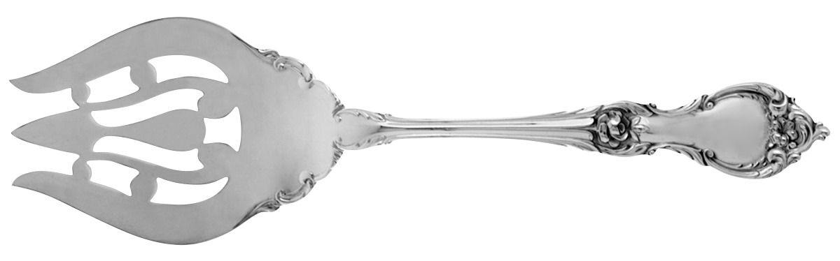 Alexandra (Sterling, 1961) Small Solid Cold Meat Serving Fork by Lunt Silver-1