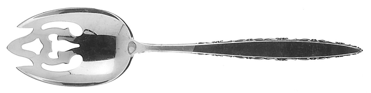 Lace Point (Sterling, 1965) Pierced Tablespoon (Serving Spoon) by Lunt Silver-1