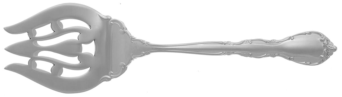 Mignonette (Sterling, 1960, No Monograms) Small Solid Cold Meat Serving Fork by Lunt Silver-1