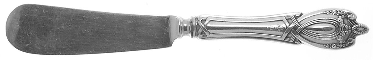 Monticello (Sterling, 1908) Hollow Handle Paddle Butter Spreader (Slvpt) by Lunt Silver-1