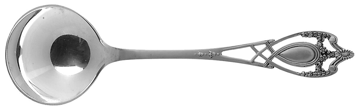 Monticello (Sterling, 1908) Round Bowl Soup Spoon (Bouillon) by Lunt Silver-1