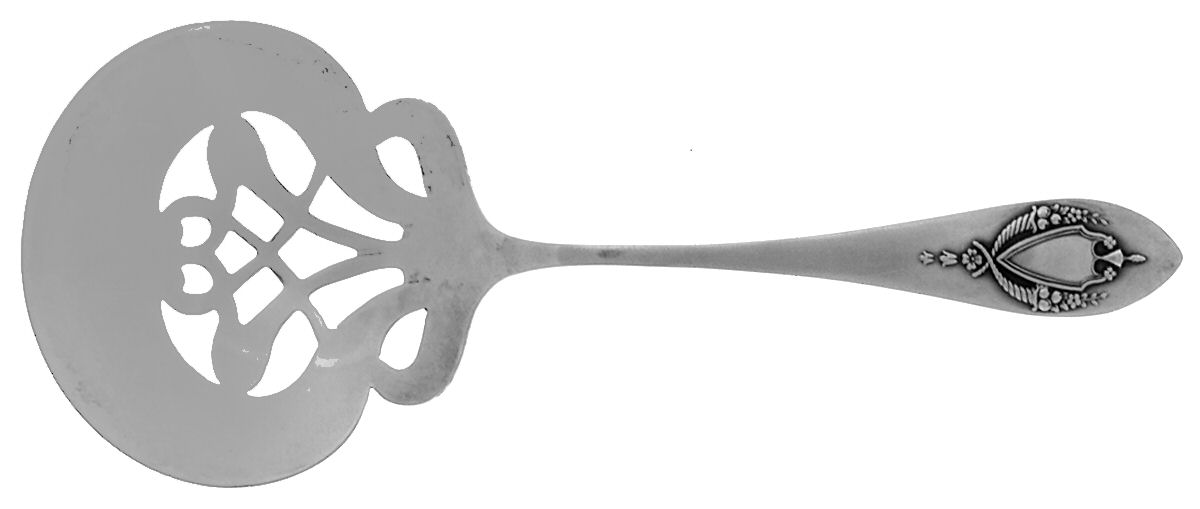 Mount Vernon (Sterling, 1905) Solid Bon Bon Spoon with Pierced Bowl by Lunt Silver-1