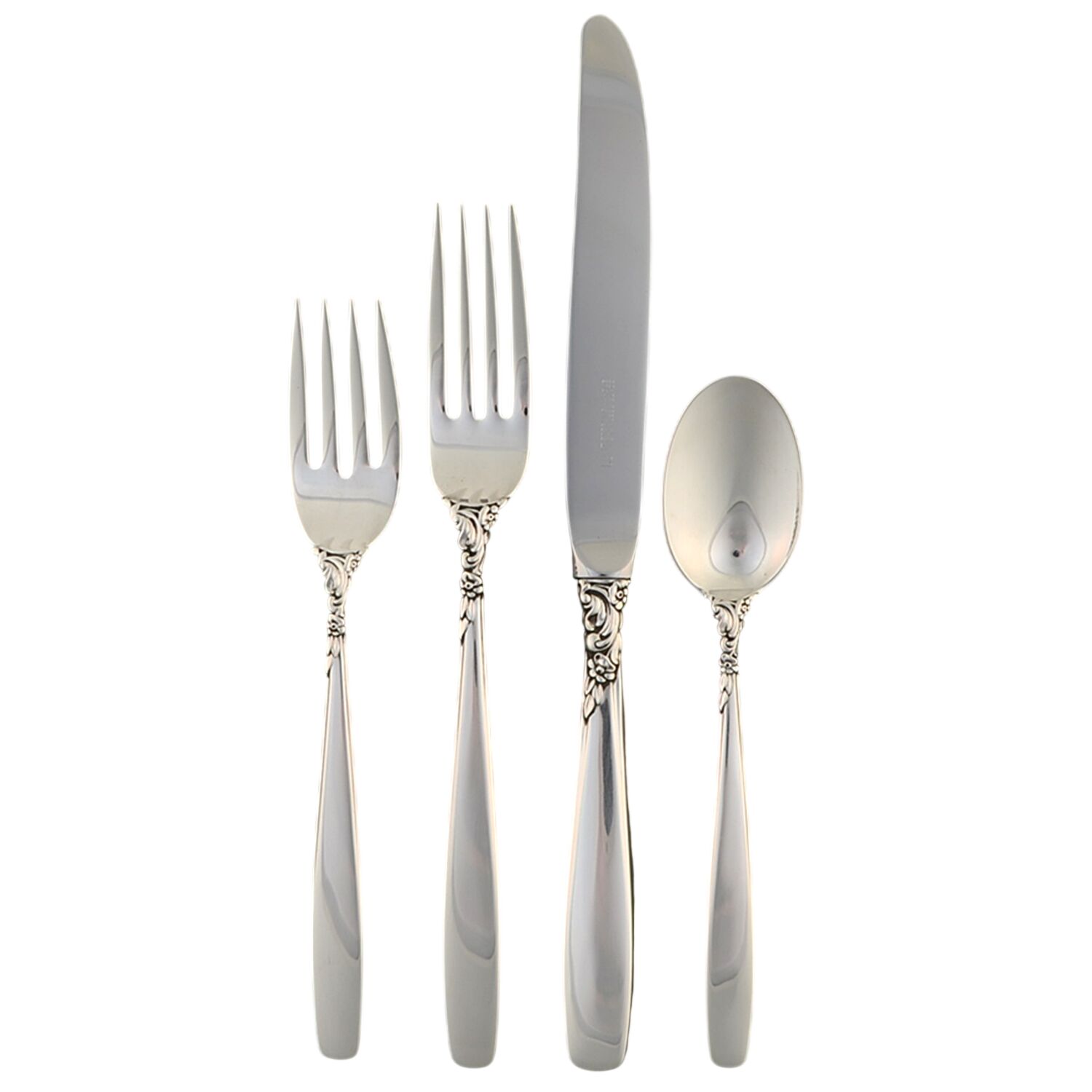 Starfire (Sterling, 1955) 32 Piece Estate Set by Lunt Silver-1